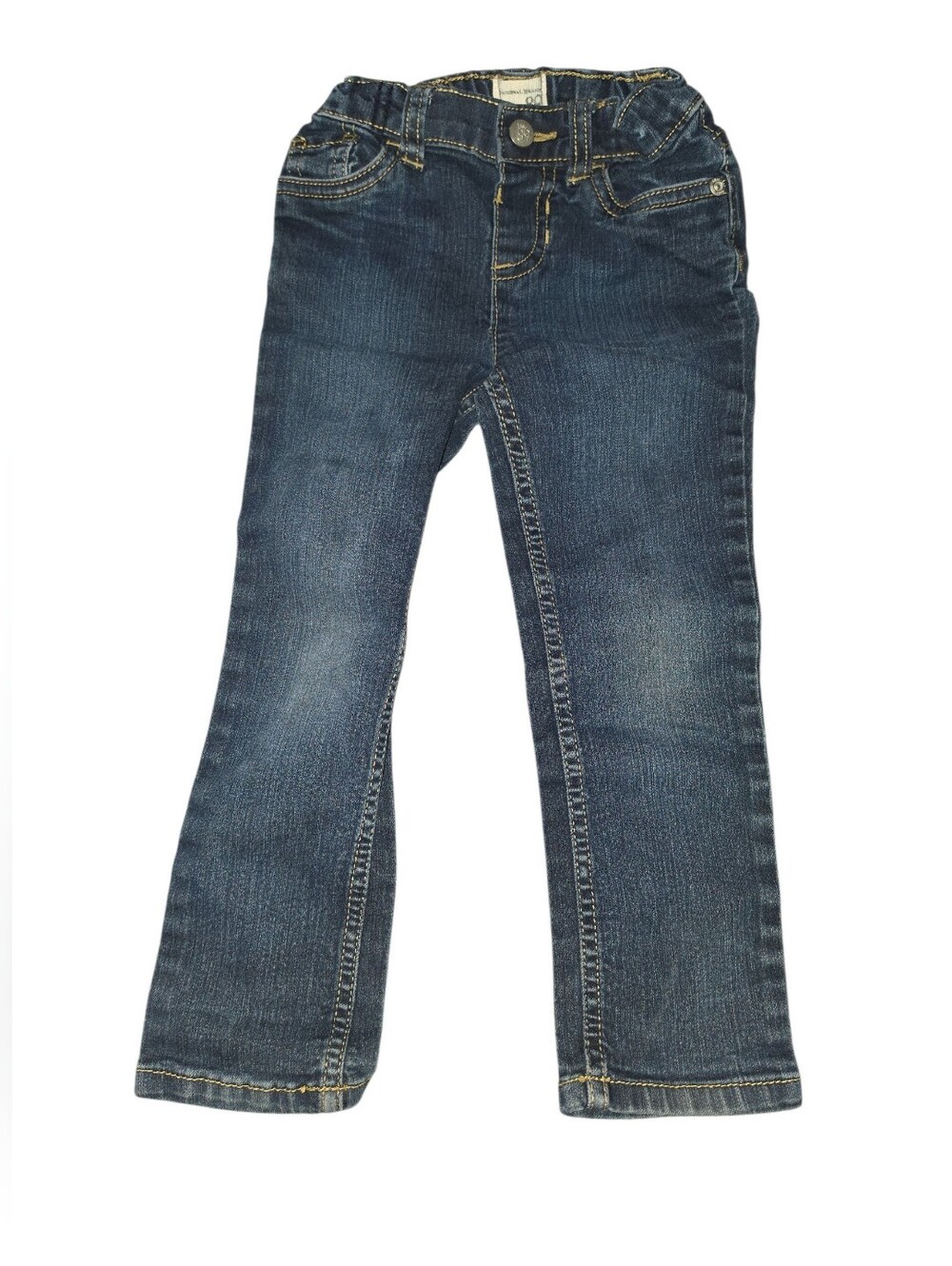 9/8/68. Place Dark Blue Boys Denim Jeans with Contrast Stitching